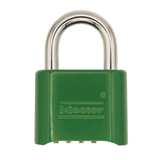 Master Lock 175 Resettable Combination Powder Coated Green Brass Padlock 2" Wide
