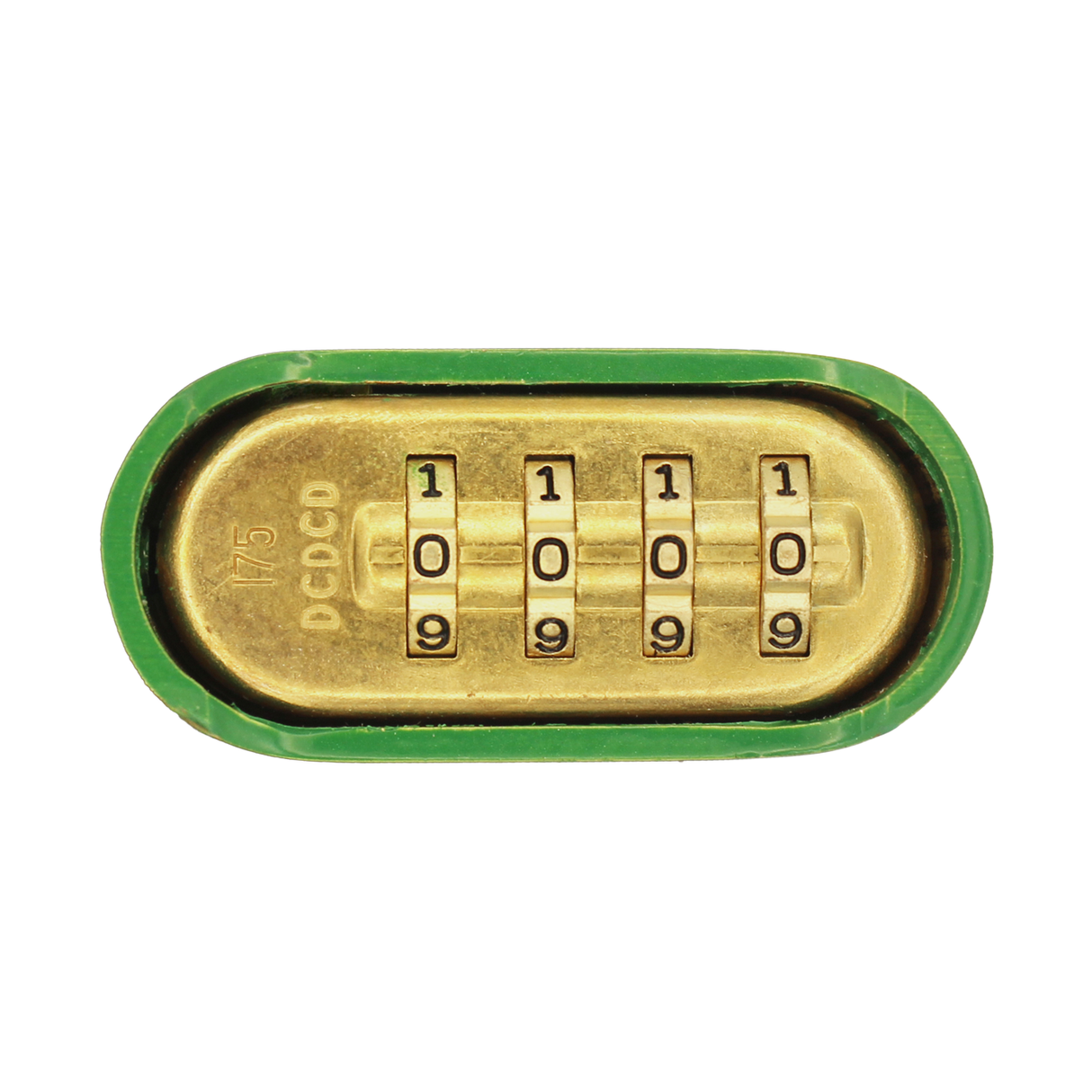Master Lock 175 Resettable Combination Powder Coated Green Brass Padlock 2" Wide
