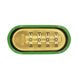 Master Lock 175 Resettable Combination Powder Coated Green Brass Padlock 2" Wide