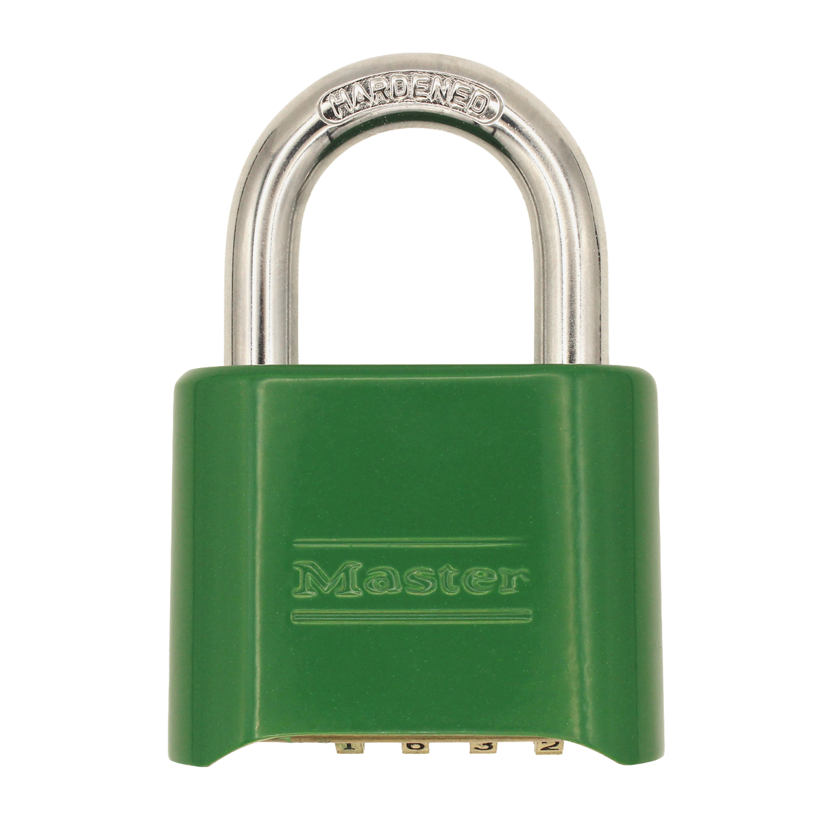 Master Lock 175 Resettable Combination Powder Coated Green Brass Padlock 2" Wide