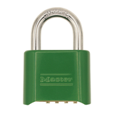 Master Lock 175 Resettable Combination Powder Coated Green Brass Padlock 2" Wide