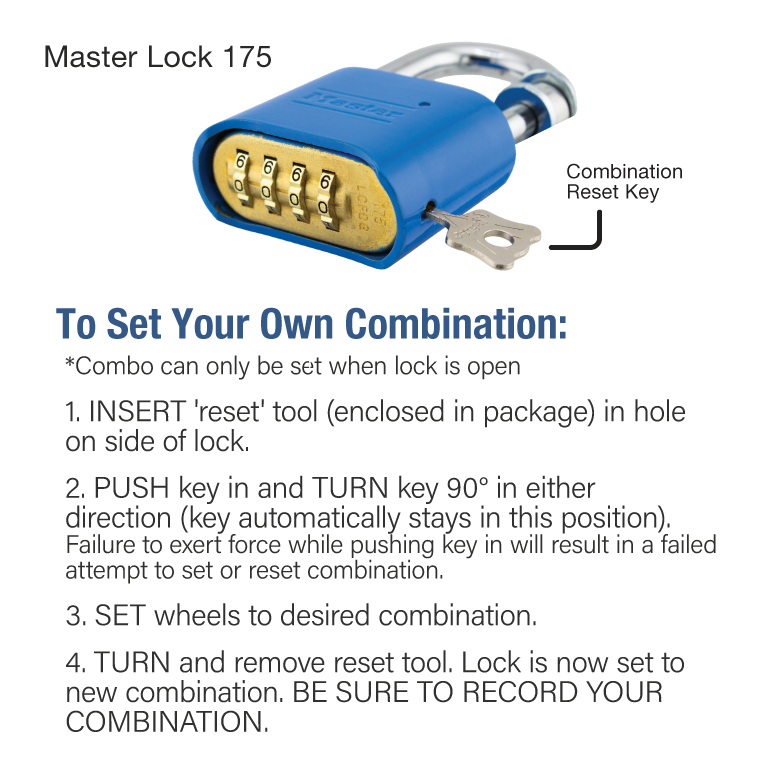Save Lock™ Ring with Master Lock 175PCBLU