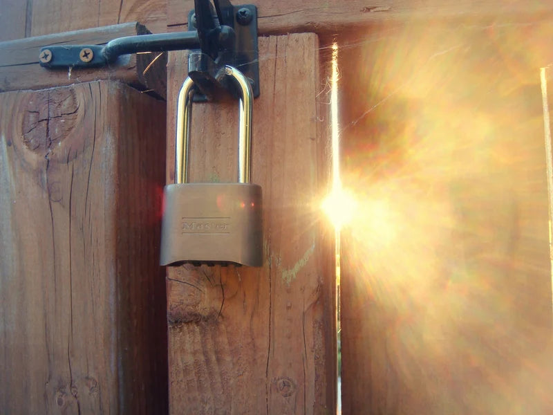 Master Lock 176LH Resettable Combination Brass Padlock, Supervisory Key Override 2" Wide