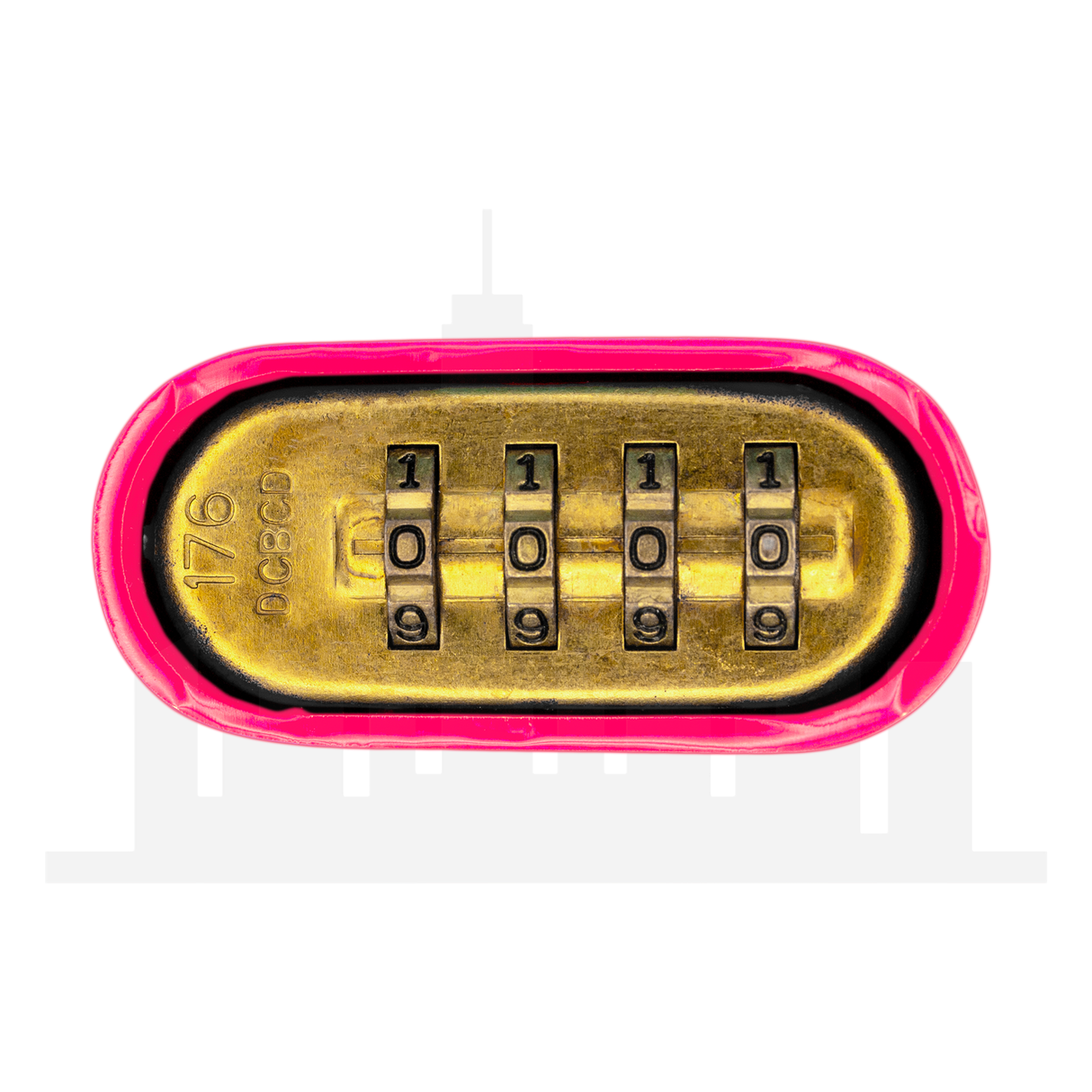 Master Lock 176 Powder Coated Neon Pink Resettable Combination Brass Padlock
