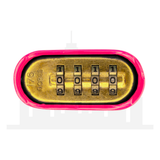 Master Lock 176 Powder Coated Neon Pink Resettable Combination Brass Padlock