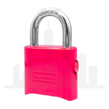 Master Lock 176 Powder Coated Neon Pink Resettable Combination Brass Padlock