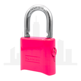 Master Lock 176 Powder Coated Neon Pink Resettable Combination Brass Padlock