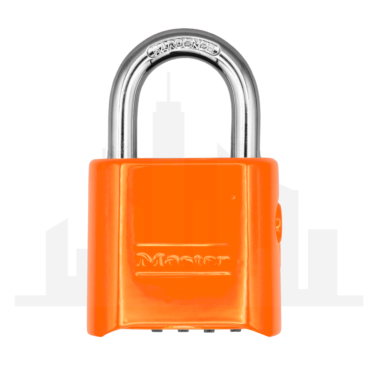 Master Lock 176 Powder Coated Orange Resettable Combination Brass Padlock