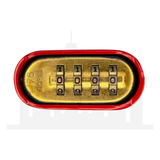 Master Lock 176 Powder Coated Red Resettable Combination Brass Padlock