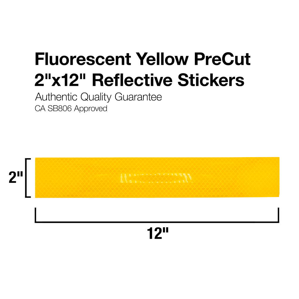 SB806 CA Fluorescent Yellow Ready-to-Apply Reflective Stickers