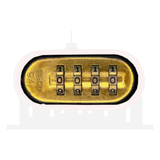 Master Lock 176 Powder Coated White Resettable Combination Brass Padlock