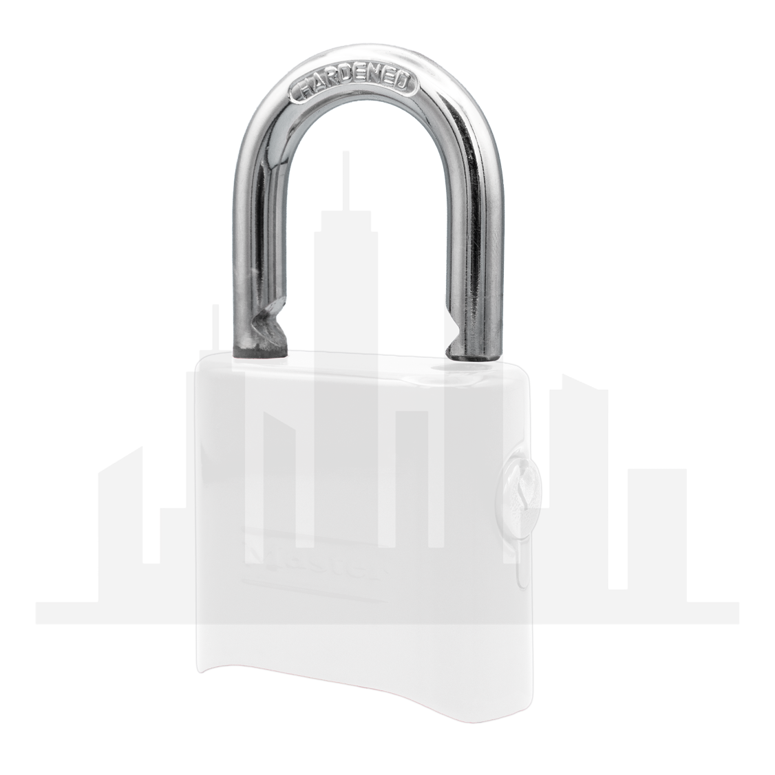Master Lock 176 Powder Coated White Resettable Combination Brass Padlock