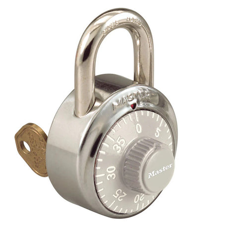 Master Lock 1525 General Security Combination Padlock with Color Dial & Key Control Feature 1-7/8" Wide